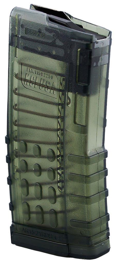KCI USA KCIMZ066 21-Round .223 Rem AR-15 Magazine Translucent Smoke Polycarbonate