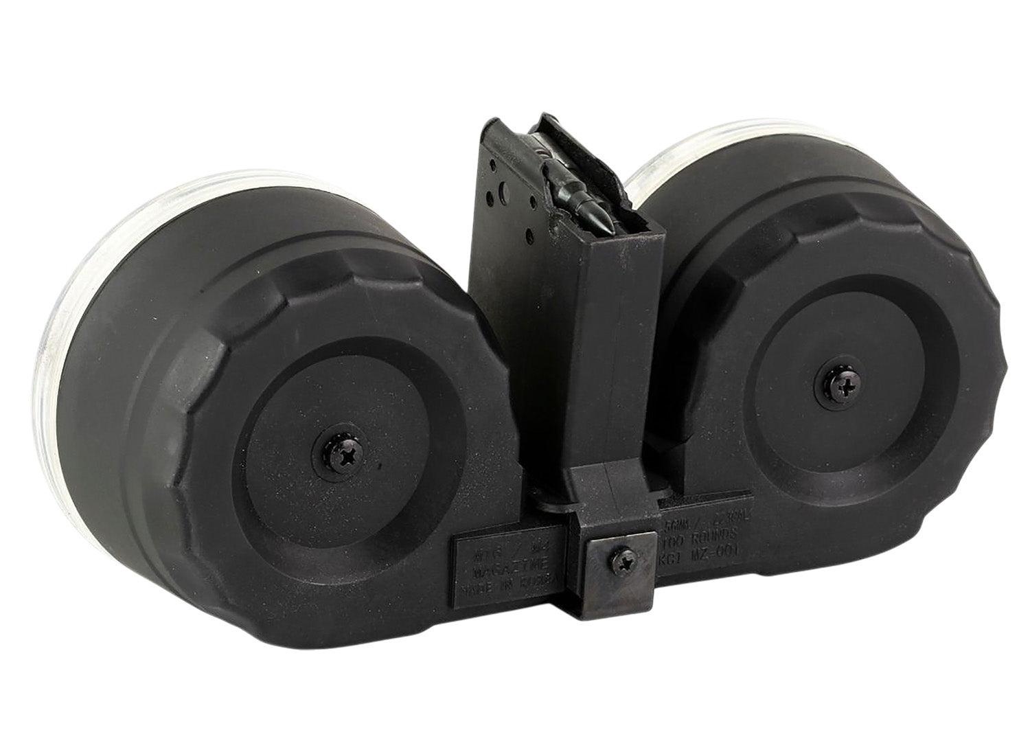 KCI USA KCIMZ067 100-Round Drum Rifle Magazine 5.56/223 Black