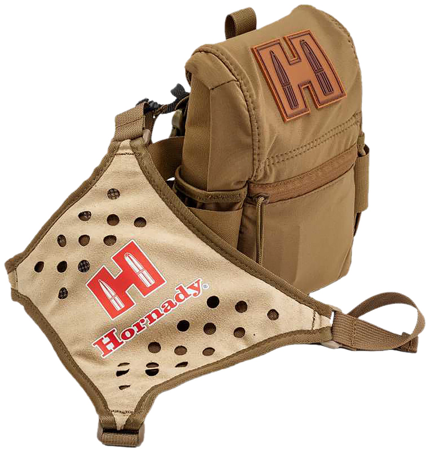 Hornady 99163 Bino Case Tan with Harness and Magnetic Closure