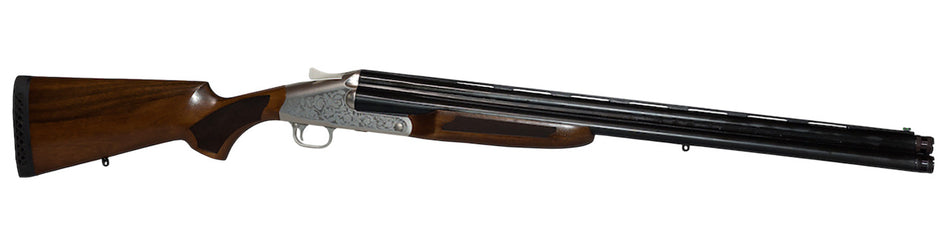ATI ATIGKOF123B30 3B 12 Gauge 3.50" 3 Shot 30" Vent Rib Barrel, Engraved Silver Receiver, Fixed Wood Stock