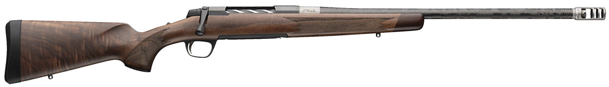Browning 036090224 X-Bolt 2 Medallion 270 Win 4+1 22" Carbon Fiber Wrapped Threaded Barrel, Matte Blued Drilled & Tapped Steel Receiver, Fixed Grade V/VI Walnut Stock, Recoil Hawg Muzzle Brake