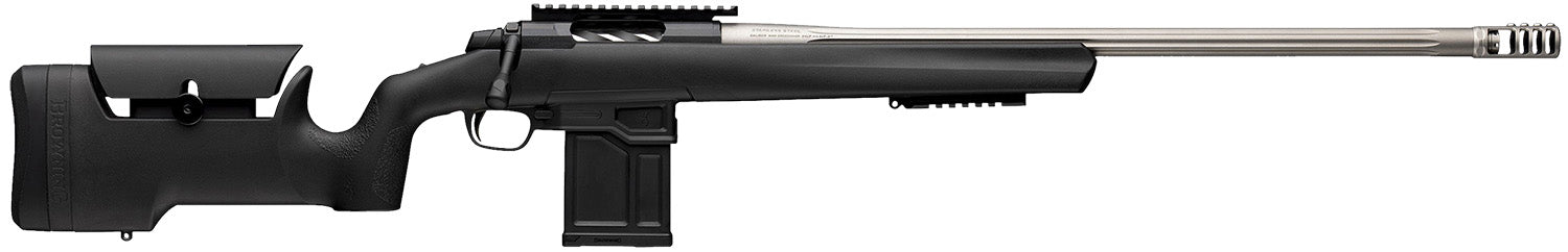 Browning 036094297 X-Bolt 2 Target Max 300 PRC 5+1 26" Satin Gray Fluted Threaded Barrel, Matte Blued Picatinny Rail Steel Receiver, Picatinny Rail Forend, Adj Comb & LOP Black Composite Stock