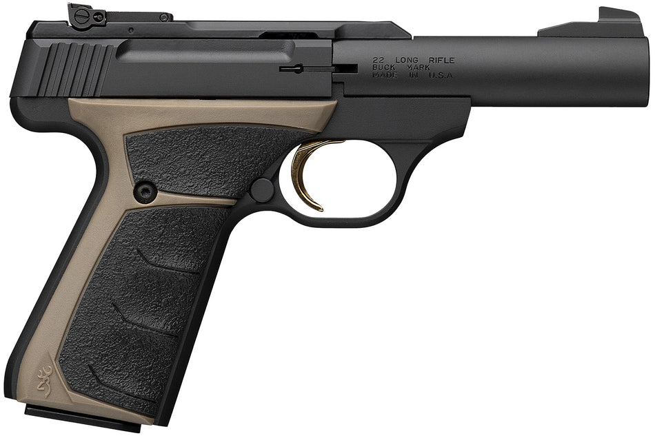 Browning 051603490 Buck Mark Micro Bull 22 LR 10+1 4" Matte Blued Bull Barrel, Matte Black Serrated Slide, Matte Black Aluminum Frame, UFX Overmolded Grip