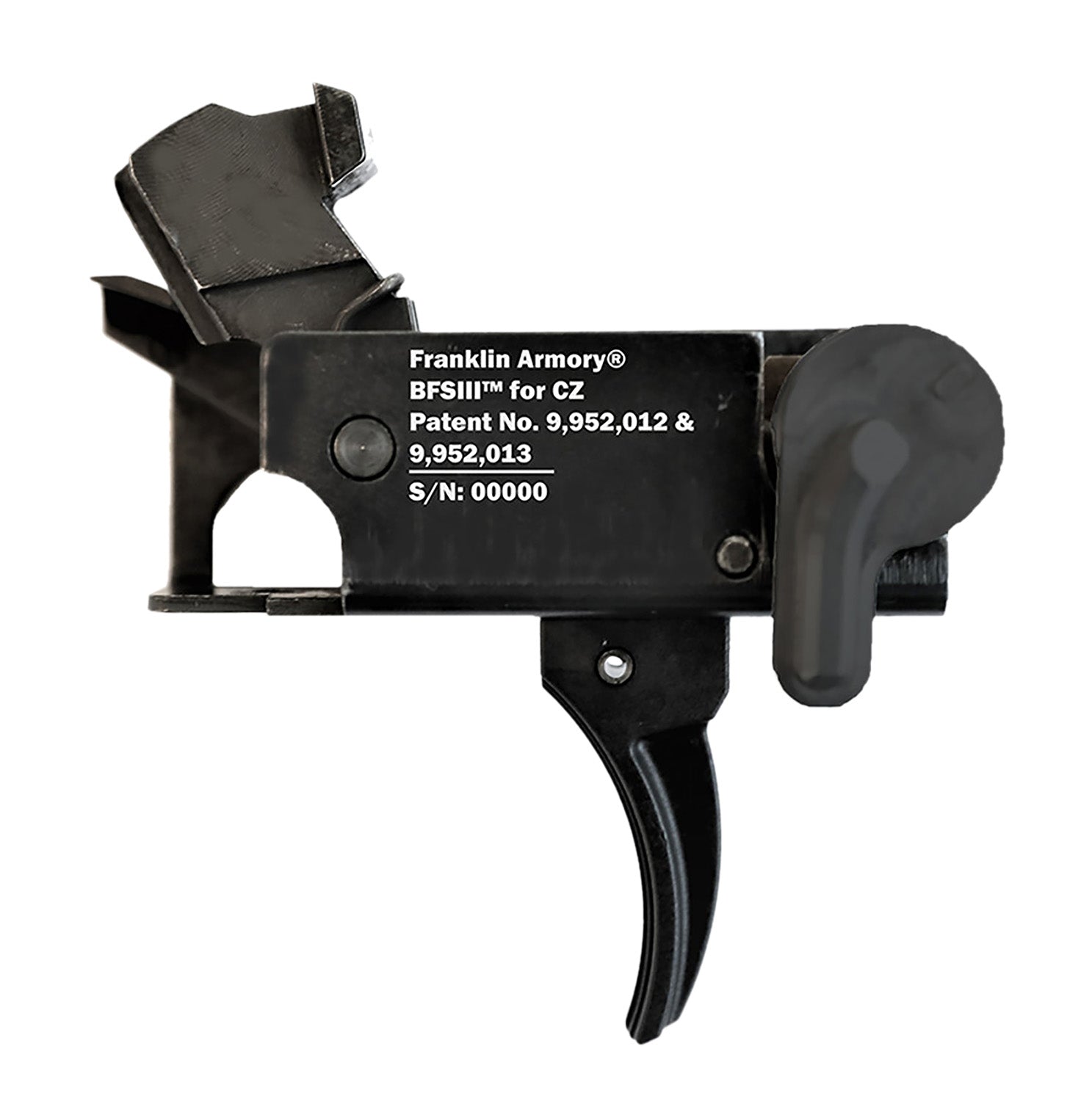 Franklin Armory BFSIII Black Curved Trigger for CZ Scorpion Ambidextrous