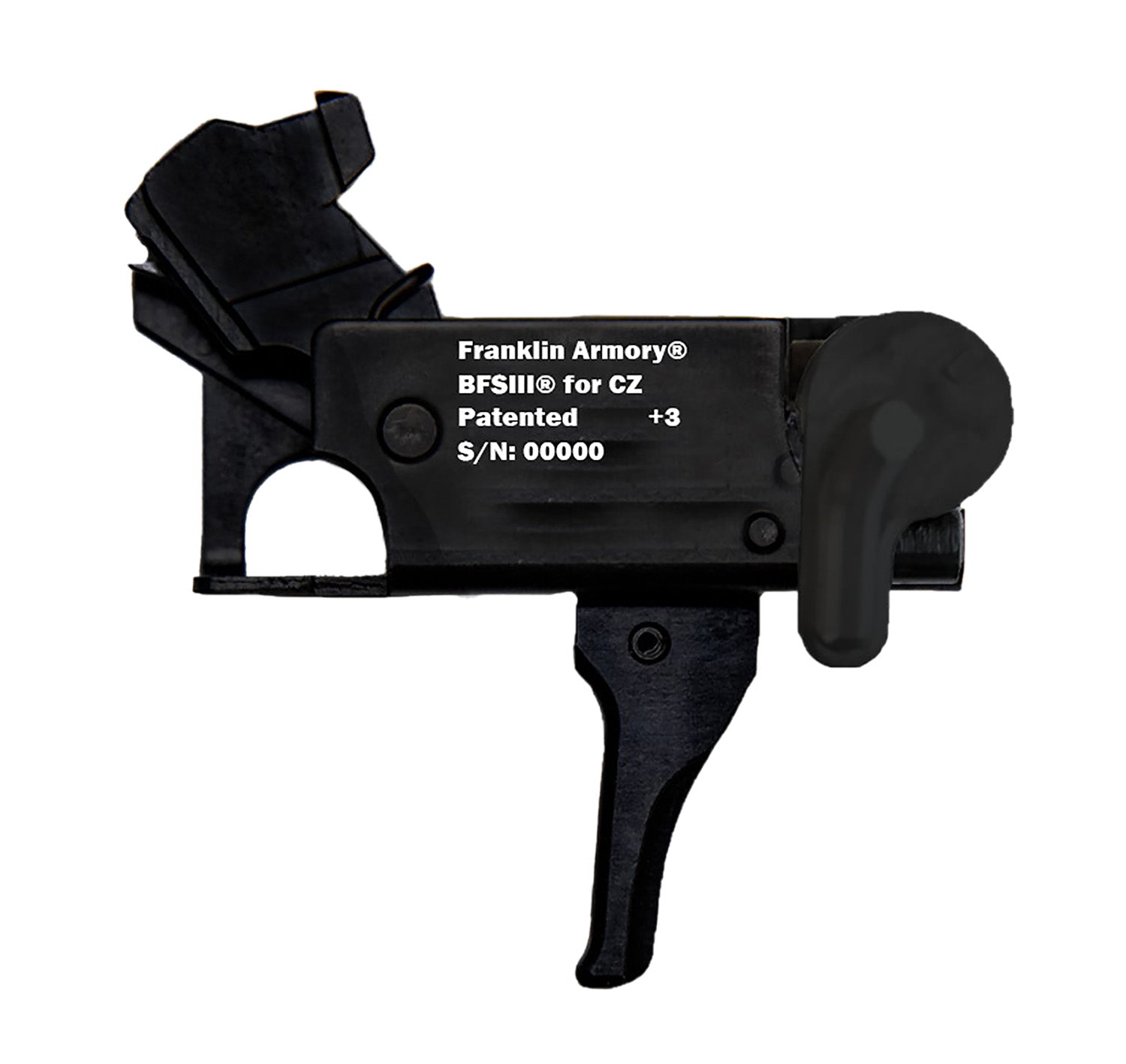 Franklin Armory 0650026BLK BFSIII Black Trigger for CZ Scorpion Style