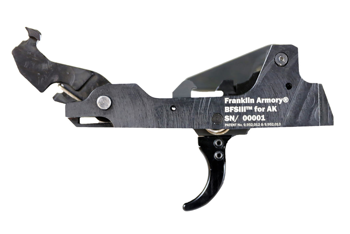 Franklin Armory Binary BFSIII 9mm Black Curved Trigger for AK Platform