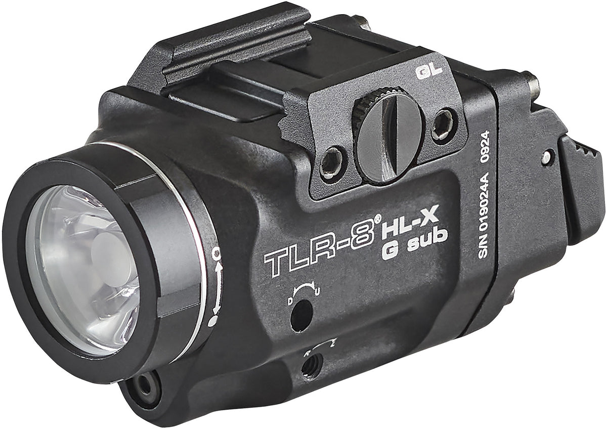 Streamlight 69476 TLR-8 Black Aluminum Glock 43x/48 1,000 Lumen Weapon Light with Green Laser