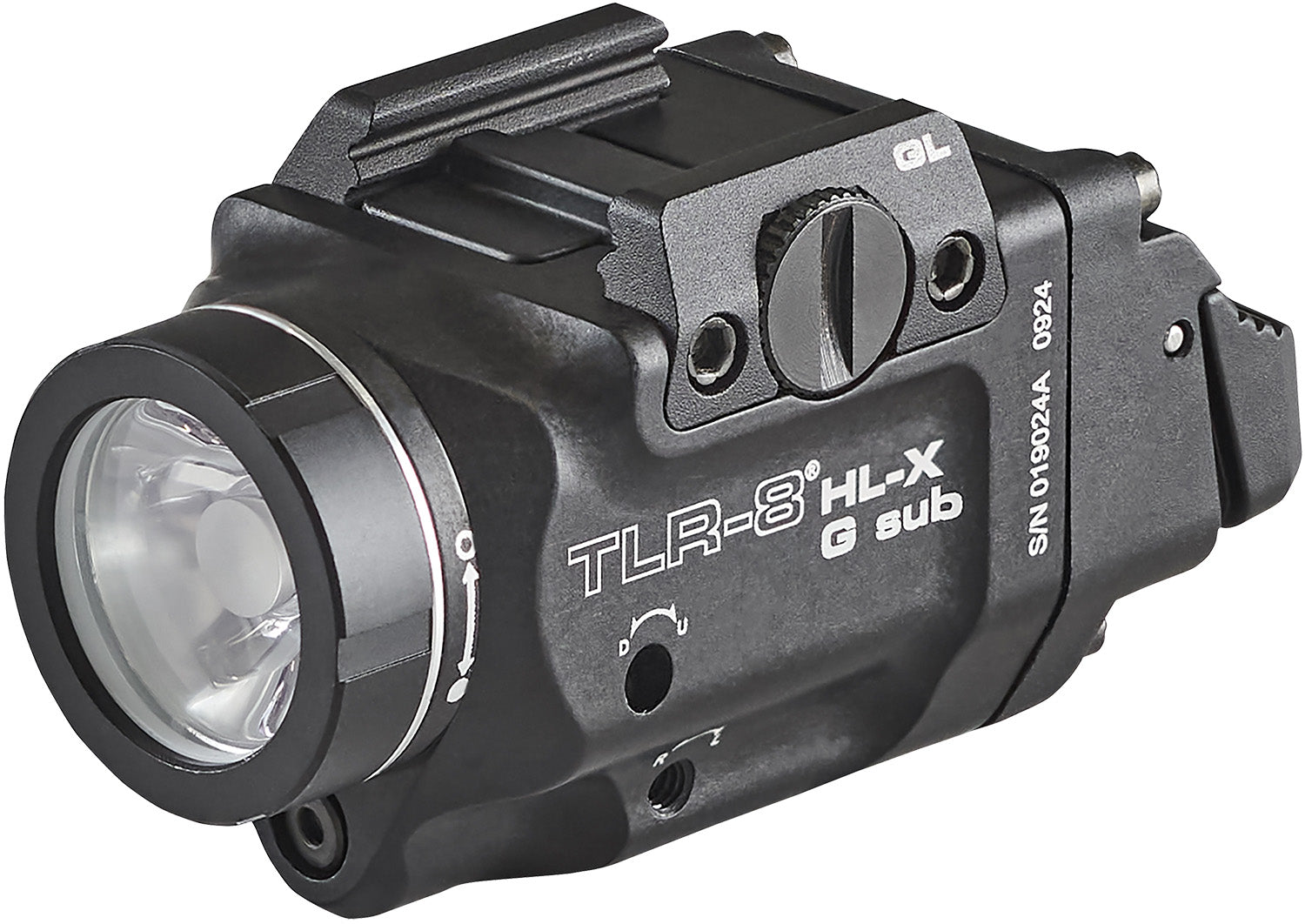 Streamlight 69476 TLR-8 Black Aluminum Glock 43x/48 1,000 Lumen Weapon Light with Green Laser