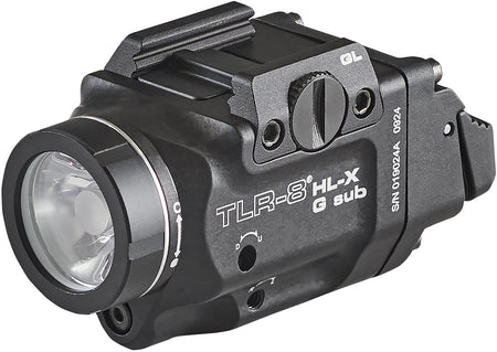 Streamlight 69476 TLR-8 Black Aluminum Glock 43x/48 1,000 Lumen Weapon Light with Green Laser