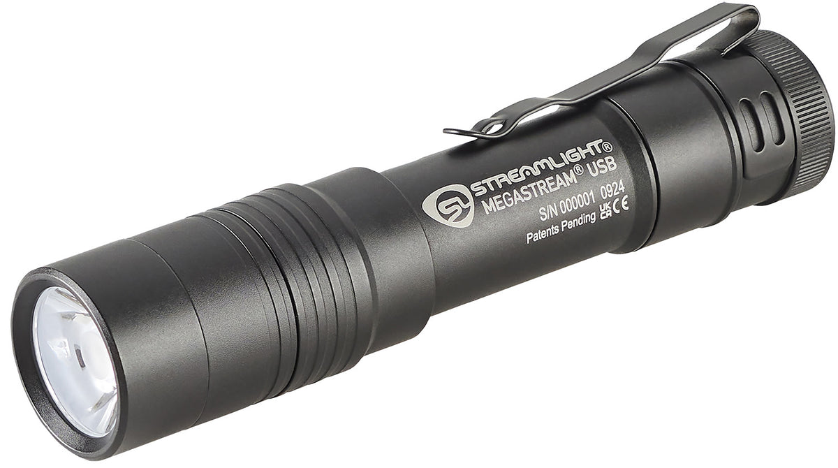 Streamlight 66210 MegaStream Black Aluminum USB Rechargeable EDC Flashlight 1800 Lumens White LED