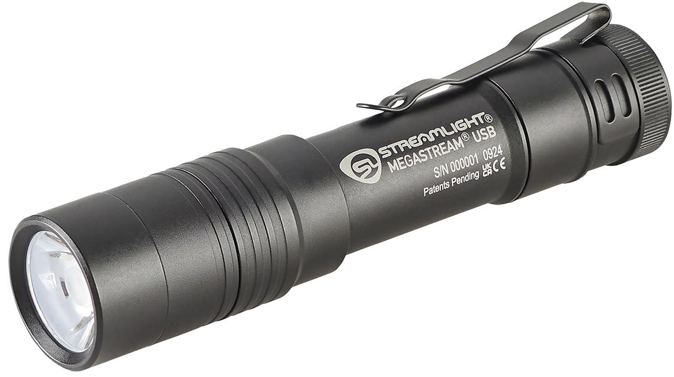 Streamlight 66210 MegaStream Black Aluminum USB Rechargeable EDC Flashlight 1800 Lumens White LED