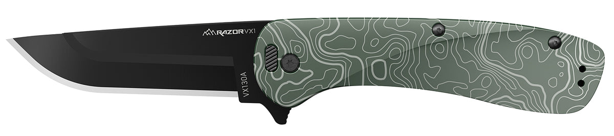 Outdoor Edge Razor VX1 VX130CC 3" Folding Plain Blade Knife