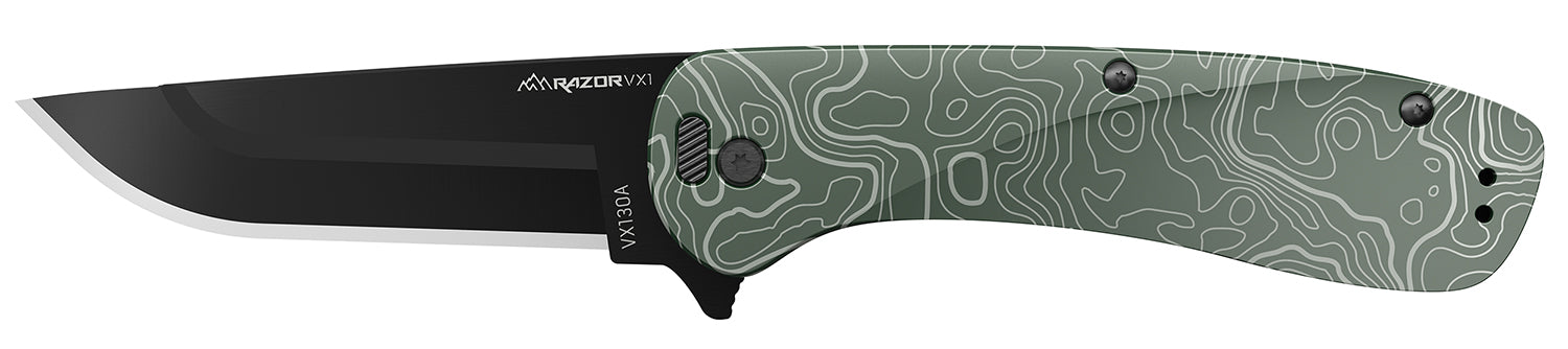 Outdoor Edge Razor VX1 VX130CC 3" Folding Plain Blade Knife