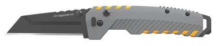 Outdoor Edge Razor XD2 XDS230AC 3" Folding Plain 420J2 SS Blade Knife, Gray/Yellow Handle