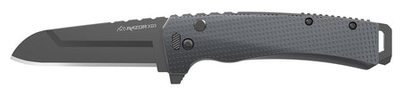Outdoor Edge Razor XD3 XDS330AC 3" Folding Plain 420J2 SS Blade Knife, Charcoal Handle