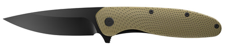 Outdoor Edge Viddux 3.15" Folding Drop Point Plain Black Oxide 4Cr14MoV Blade, Green Handle