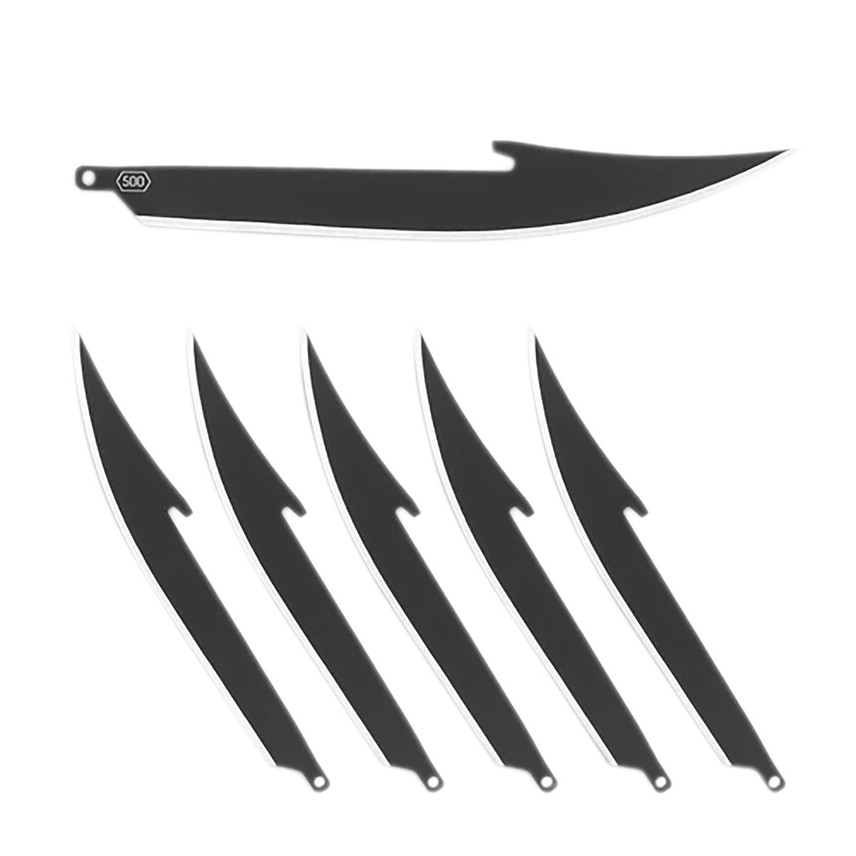 Outdoor Edge RazorPro 5" Boning/Fillet Plain 420J2 SS Blade, 6-Blade Pack