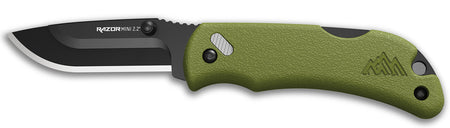 Outdoor Edge RazorMini 2.20" Folding Plain 420J2 SS Blade, OD Green ABS Polymer Handle