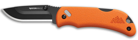 Outdoor Edge RMB222C RazorMini 2.20" Folding Plain 420J2 SS Blade Blaze Orange ABS Handle