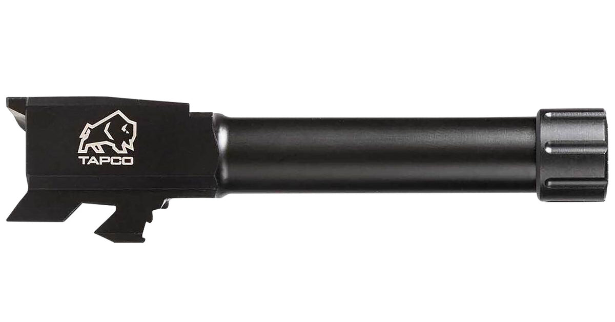 Tapco TAP22003 Threaded Drop-In Replacement Barrel 9mm for Glock 43/43x Black Nitride Stainless Steel