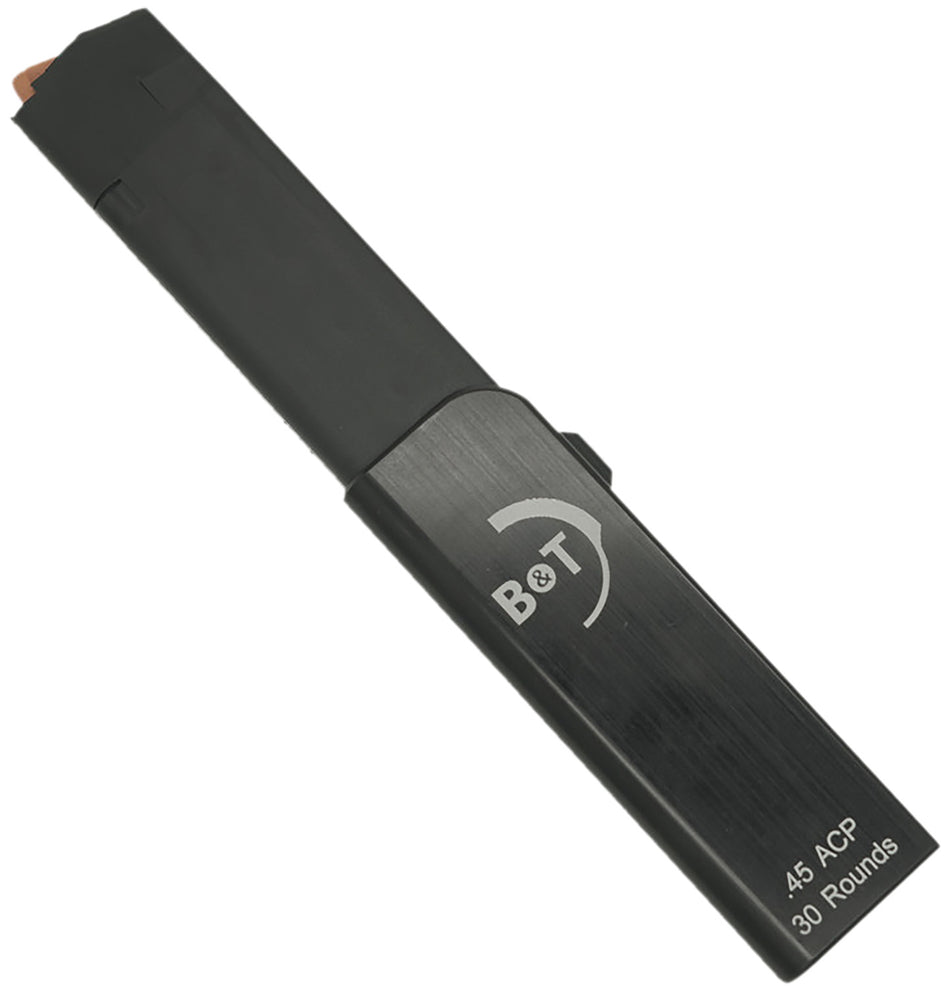 B&T Firearms BT-220599 30rd .45 ACP Magazine Fits APC45-G/SPC45-G Black Polymer