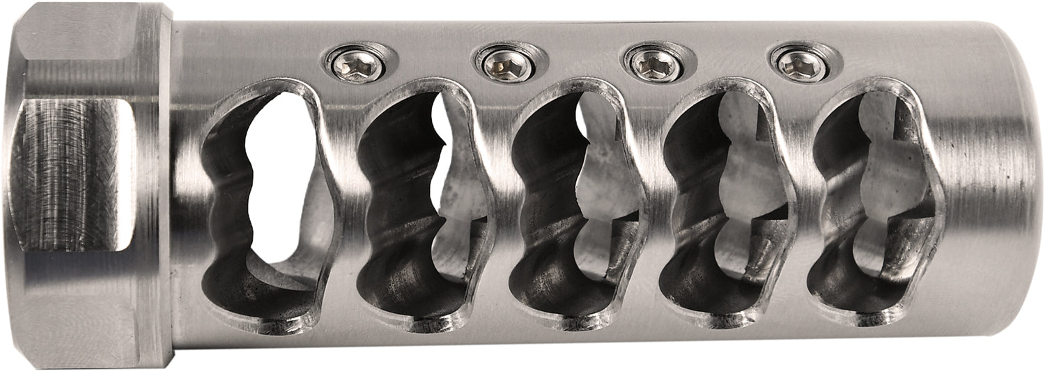 APA Gen 4 Fat Bastard Self Timing Muzzle Brake Stainless Steel 5/8"x24 Threads 6mm 3.30" OAL
