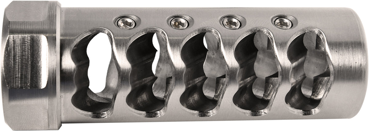 APA Gen 4 Fat Bastard Self Timing Muzzle Brake Stainless 5/8"x24 Threads 30 Cal 3.30" OAL