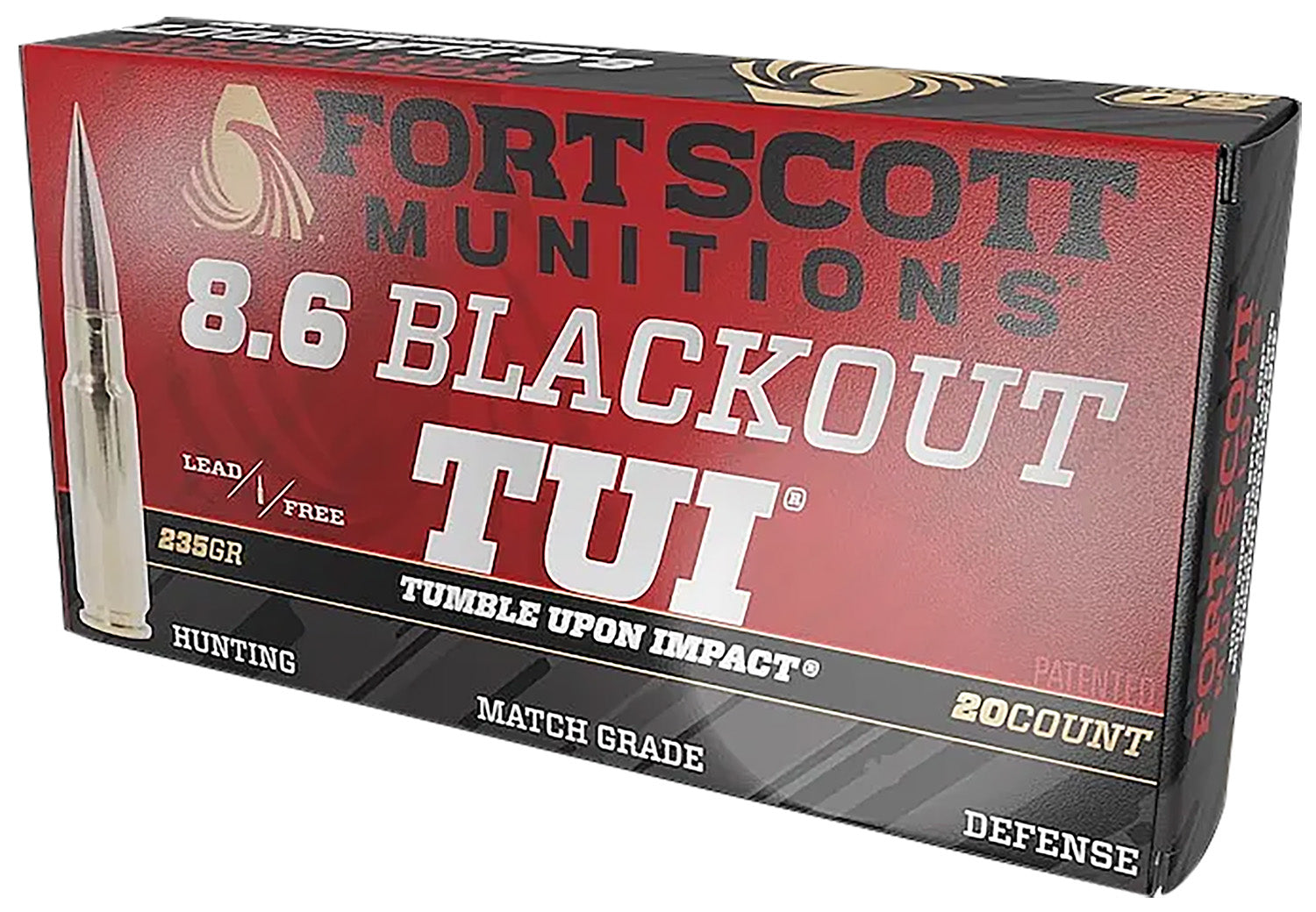 Fort Scott Munitions  8.6mm Blackout 235 gr Solid ammo