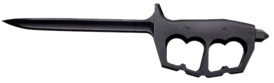 Cold Steel FGX Chaos 8" Fixed Blade Stiletto, Black Griv-Ex 6" Blade and Handle