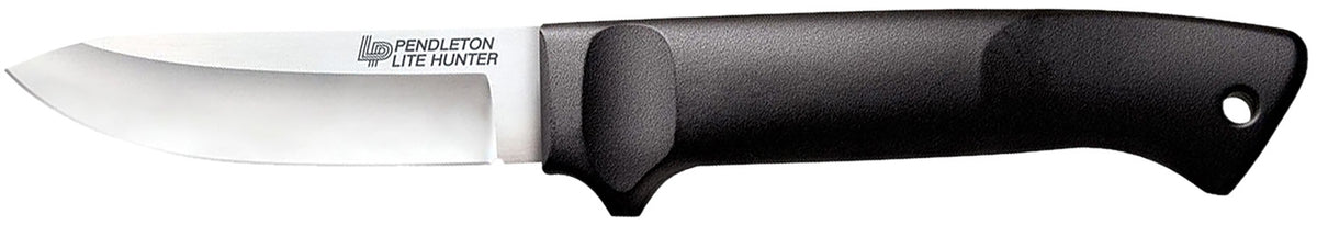 Cold Steel Pendleton Lite Hunter 3.63" Fixed Drop Point Knife, Cryo Quenched 4116 SS Blade, Black Poly Handle