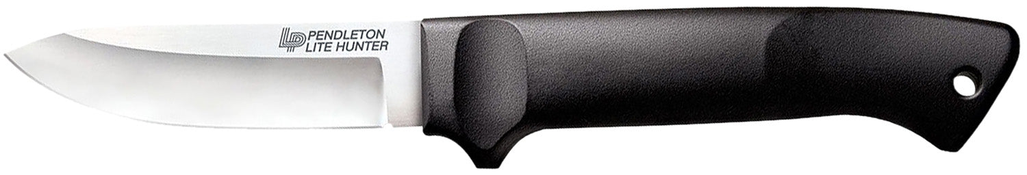 Cold Steel Pendleton Lite Hunter 3.63" Fixed Drop Point Knife, Cryo Quenched 4116 SS Blade, Black Poly Handle