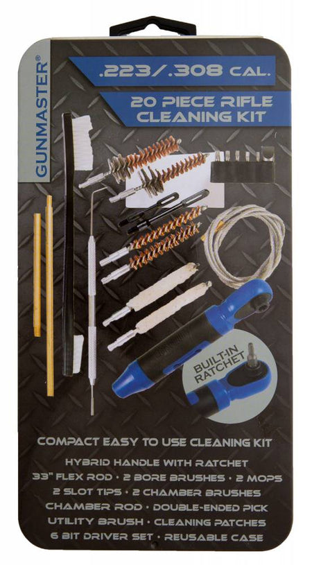 DAC GunMaster Slim Line 20-Piece .223/.308 Universal Cleaning Kit with Ratchet