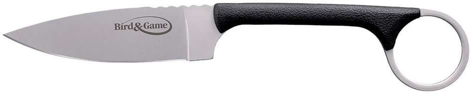 Cold Steel Bird & Game 3.50" Fixed Drop Point AUS-8A SS Blade, Black Textured Polymer Handle with Sheath