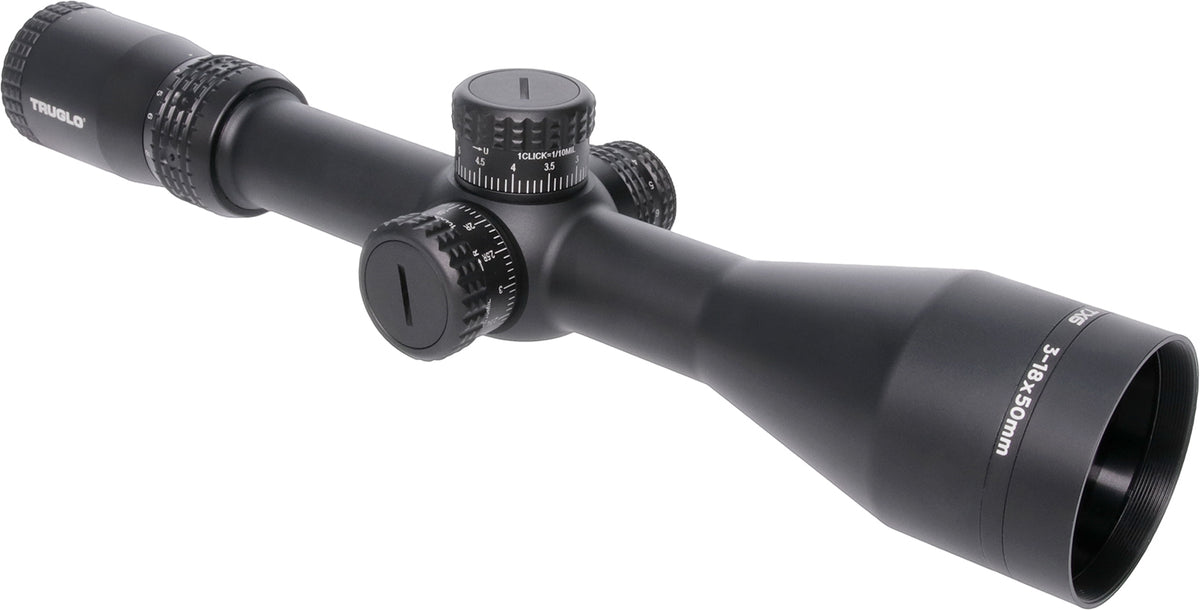 TruGlo TX6 TGTG8531TF 3-18x50mm Matte Black 30mm Tube First Focal Plane Rifle Scope