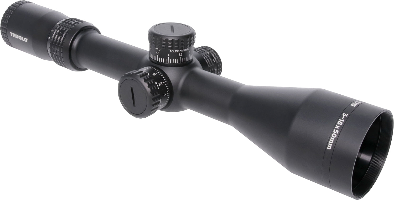 TruGlo TX6 TGTG8531TF 3-18x50mm Matte Black 30mm Tube First Focal Plane Rifle Scope