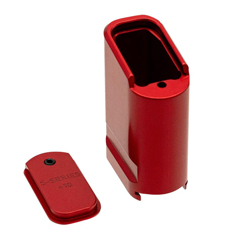 Shield Arms SAS15ME10RED +10 Round Extension for S15 Magazine – Red Anodized Aluminum