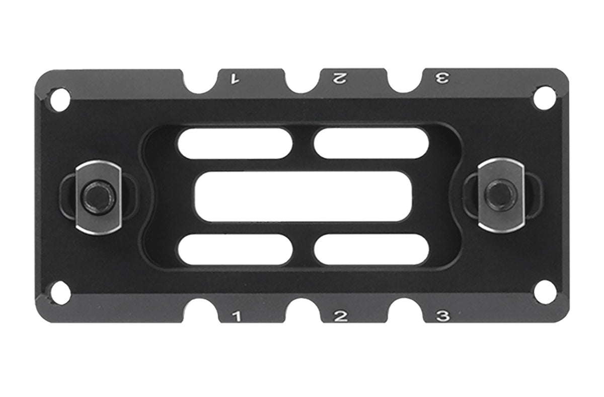 Leapers TLUMA01 ARCA Rail 3.10" 3-Slot M-LOK Mount Matte Black Anodized Aluminum