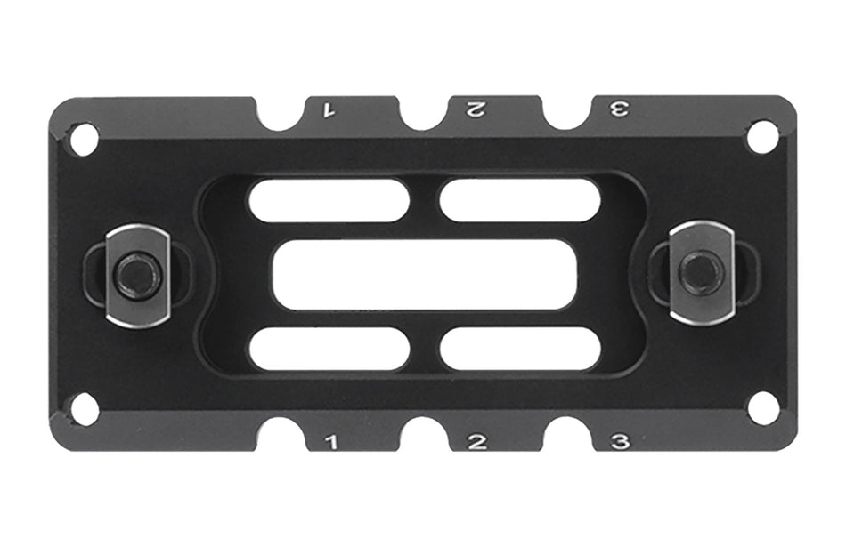Leapers TLUMA01 ARCA Rail 3.10" 3-Slot M-LOK Mount Matte Black Anodized Aluminum