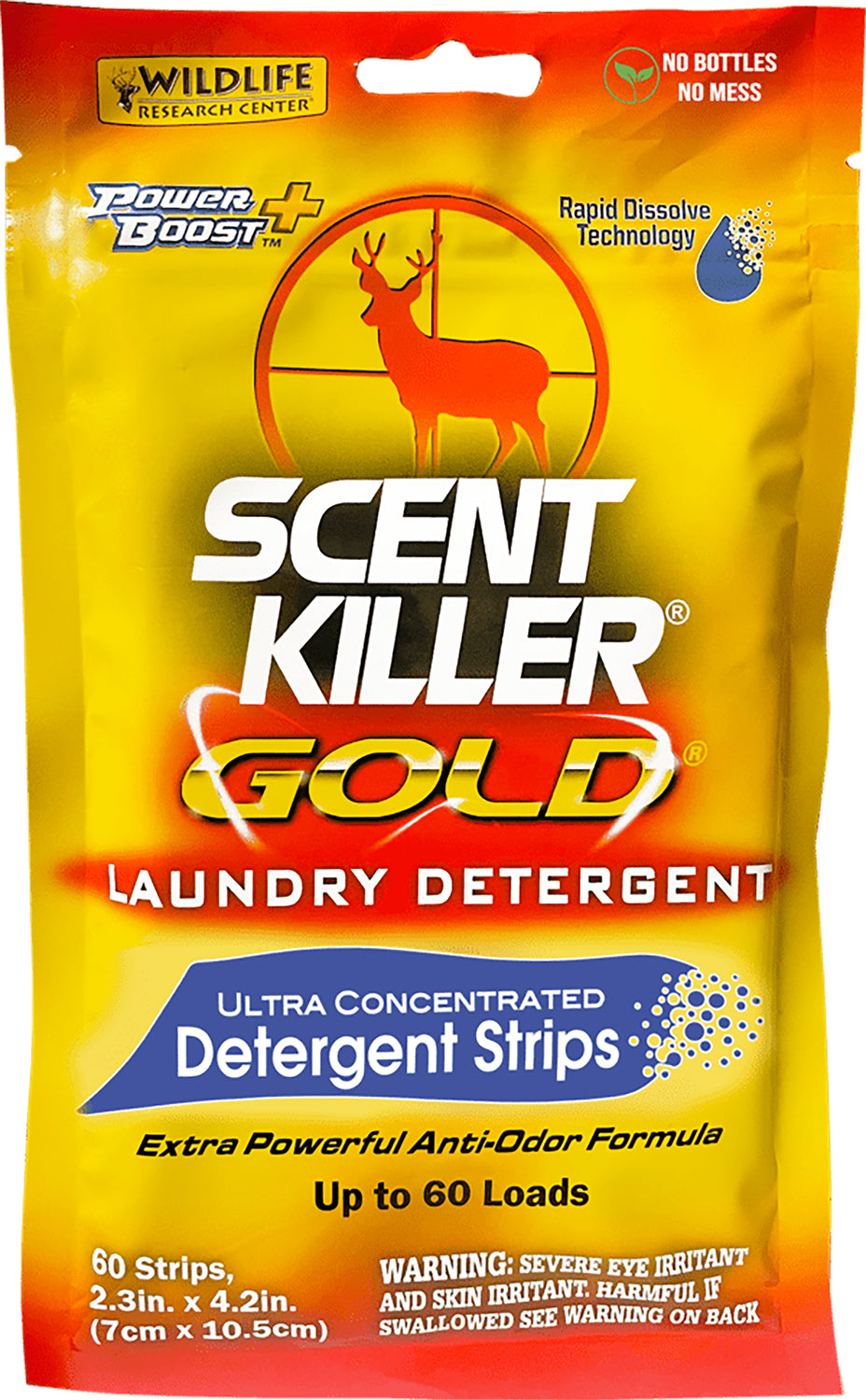 Wildlife Research 1285 Scent Killer Gold Laundry Detergent Strips Odor Eliminator 60 Pack