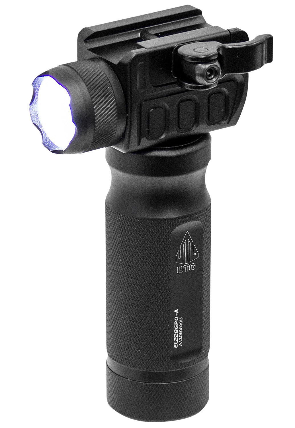 Leapers MNTEL228GPQA Quick Detach Grip Light 400 Lumens Flood Focus Black Aluminum Picatinny Mount