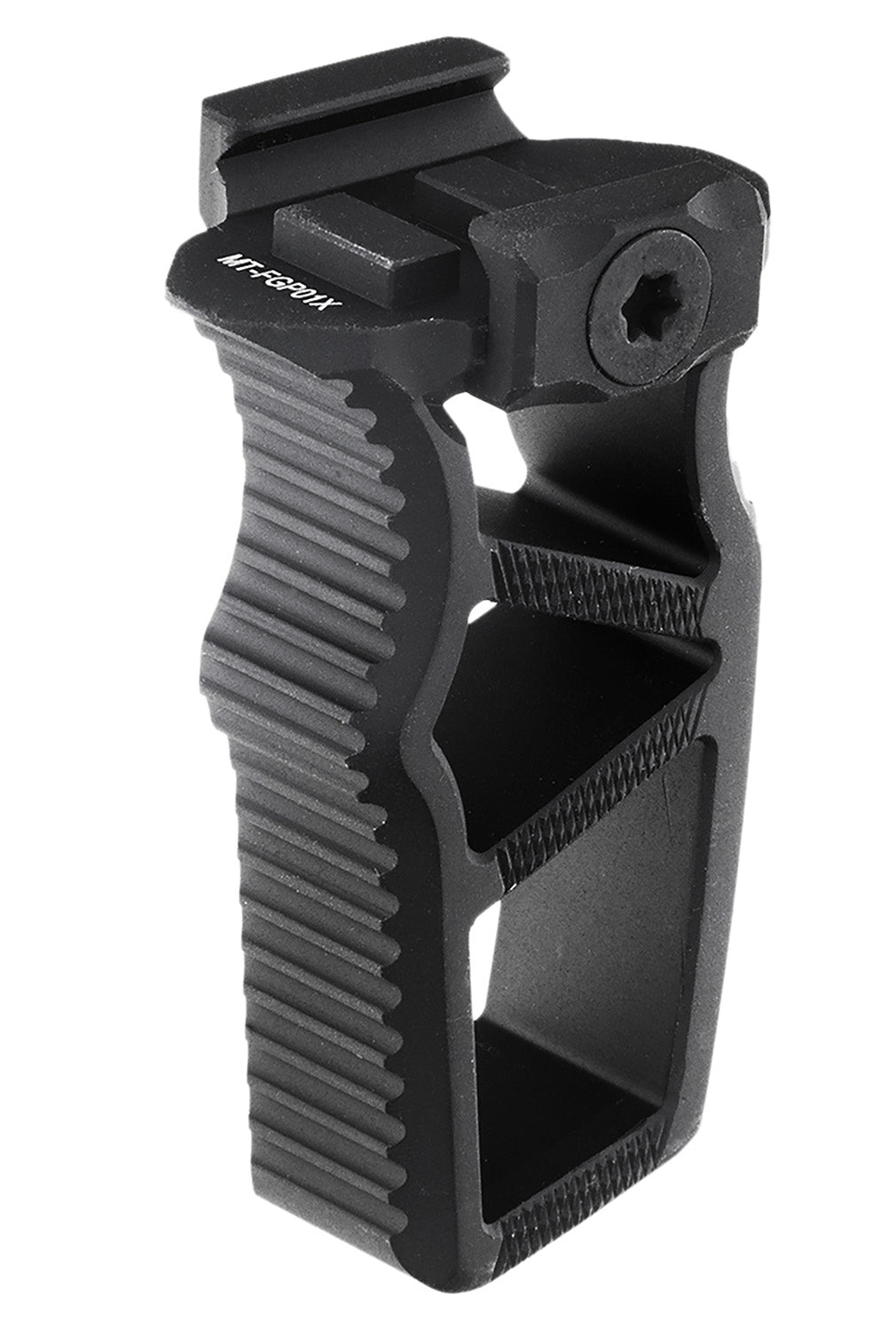 Leapers MTFGP01X Ultra Slim Angled Foregrip Bidirectional Matte Black 6061-T6 Aluminum