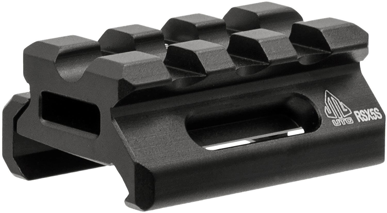 Leapers MTRSX5S Picatinny Weaver Riser Mount Matte Black Anodized Aluminum 1.57in