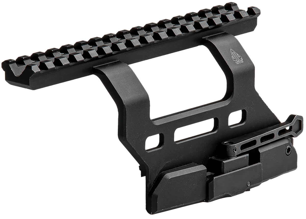 Leapers MTUAK01 Quick-Detach AK Side Mount 6.69" Matte Black Anodized Aluminum