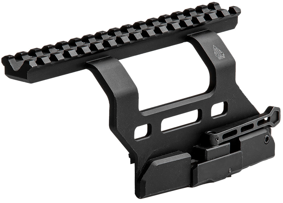 Leapers MTUAK01 Quick-Detach AK Side Mount 6.69" Matte Black Anodized Aluminum
