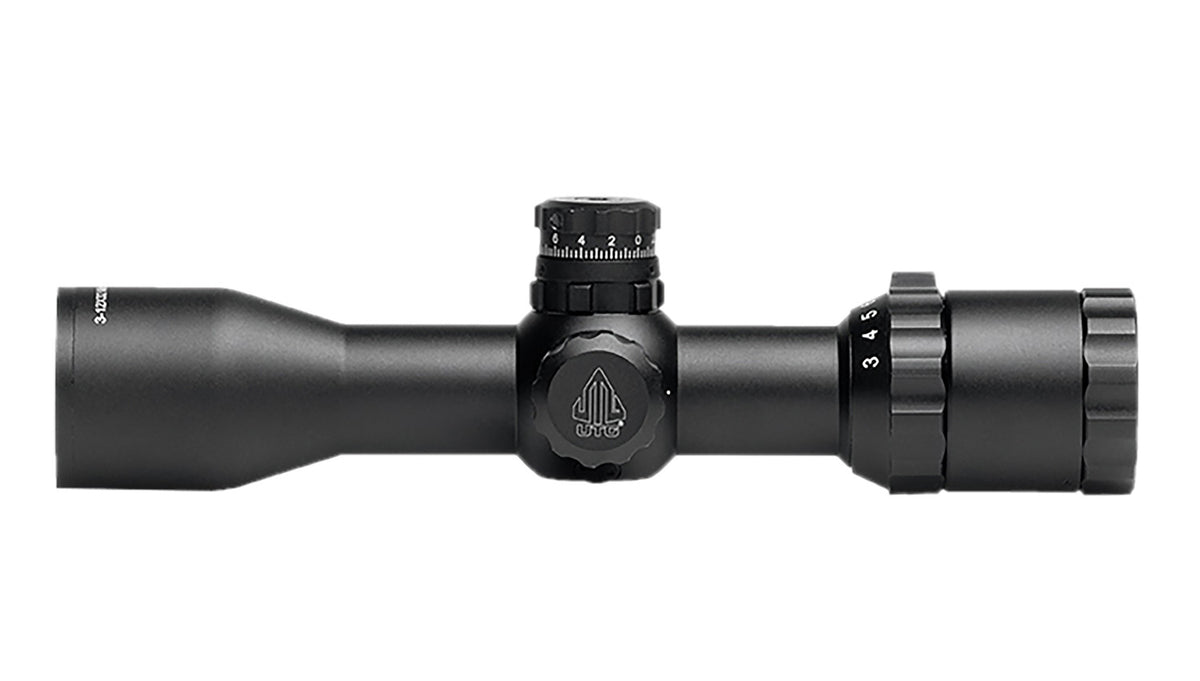 UTG Bug Buster SCPM312AOWQ 3-12x32mm 1" Tube Mil-Dot Reticle Rifle Scope with QD Rings