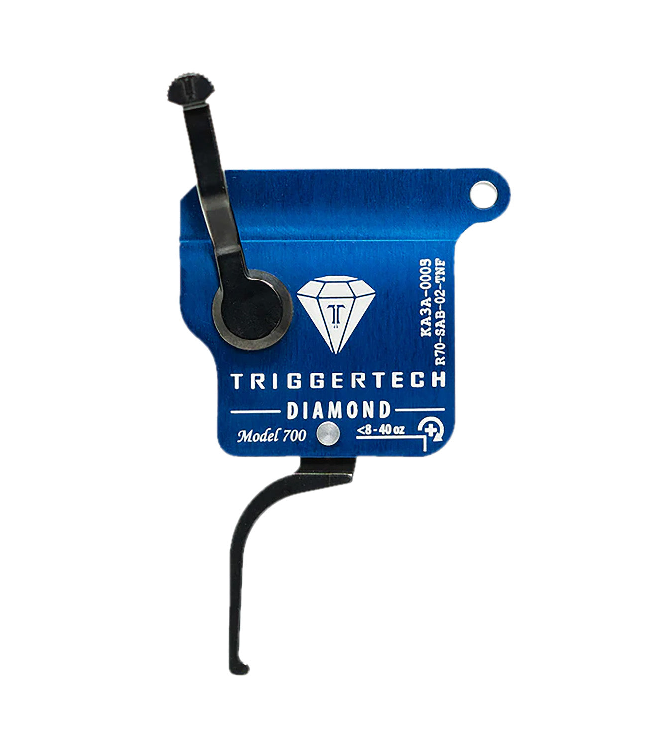 TriggerTech Diamond Black Flat Straight Trigger for Remington 700 Right Hand