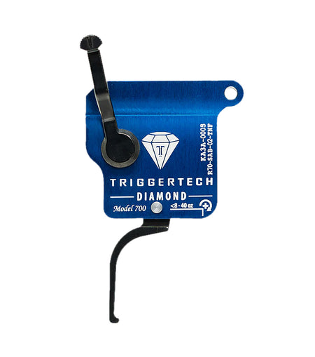 TriggerTech Diamond Black Flat Straight Trigger for Remington 700 Right Hand