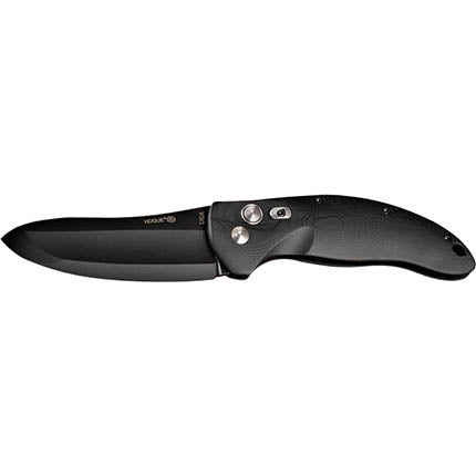 EX-A04 Auto 4 Inch Blade Black/Plain Upswept Knife