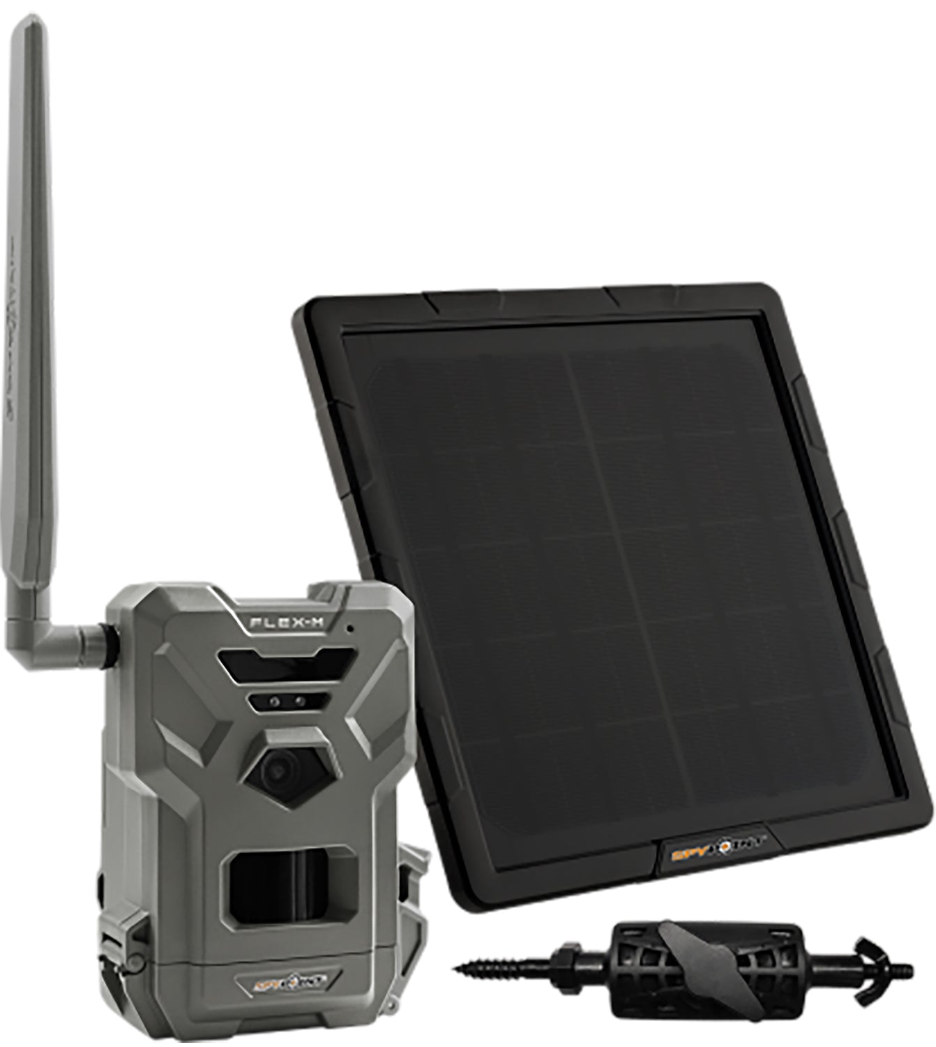 Spypoint FLEX-M Solar Bundle Cellular Trail Camera with SPLB-10 Compact Solar Panel