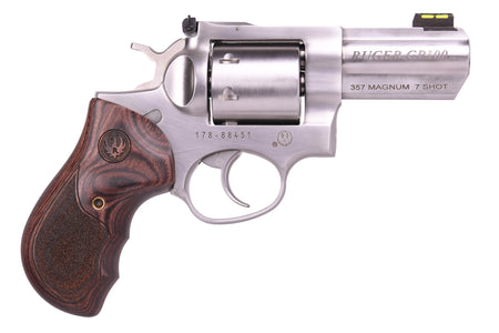 GP100 357MAG 3" SS 7RD UNFLUTE 1782 | ADJUSTABLE SIGHTS